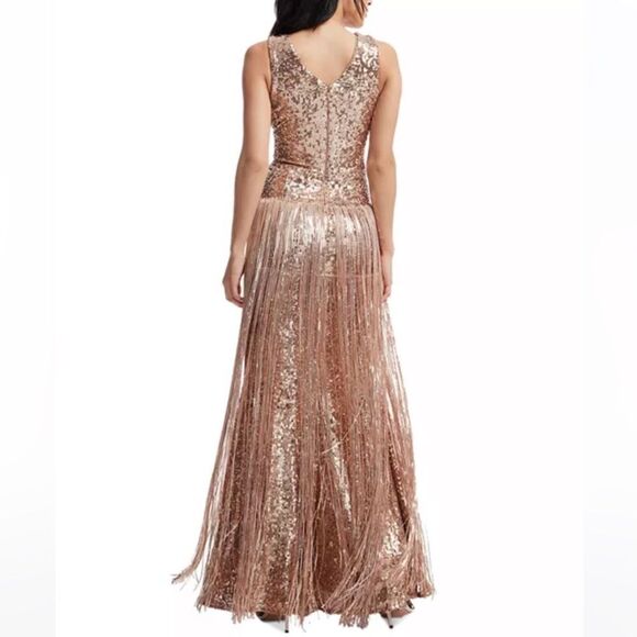 Dress the Population reign sequin fringe gown - Picture 2 of 7